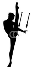 Rhythmic Gymnastics silhouette　新体操のシルエット1